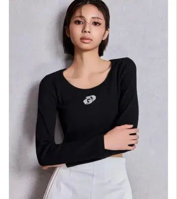 GD 로고 큐빅 골지 상의