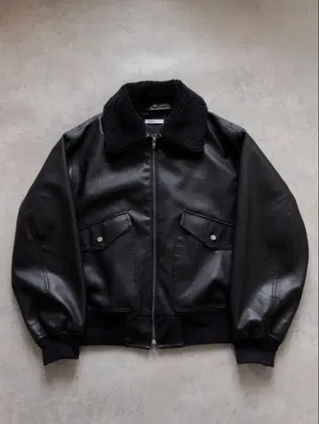 DETACHABLE BOA ARTIFICIAL FLIGHT BLOUSON