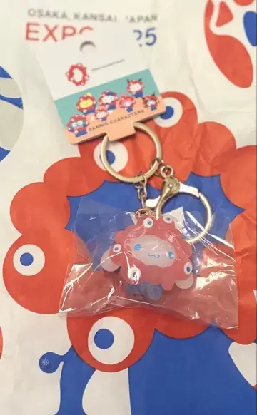 입체 마스코트 클리어 컬러 키링 시나모롤 산리오 미야쿠미야쿠