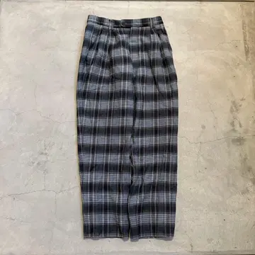 초와이드 70s~ vintage 슬랙스 체크 무늬 일본제