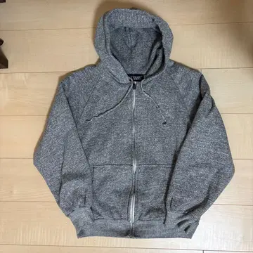 80s 지퍼 후드티 BIGYANK 안감 기모 멜란지 그레이