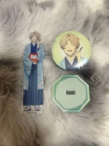 나츠메 우인장 검정 회장 한정 아크릴 스탠드 캔뱃지 나츠메 타카시