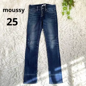 moussy 마우지 파우더 데님 스키니 팬츠 (25) 인디고 블루