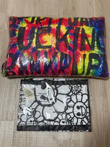 무라카미 다카시 x madsaki 플라워 백 돗자리 & 쿠션