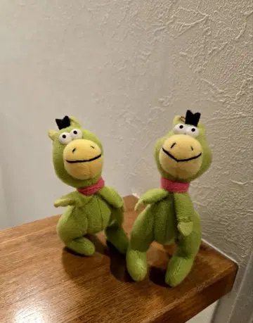 89년 한나 바베라 플린트 스톤 공룡 plush 2개 아메토이