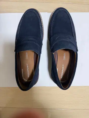 락포트 네이비 컬러 스웨이드 25.0