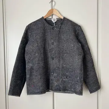 70s 80s 체코군 라이너 자켓 노카라 vintage