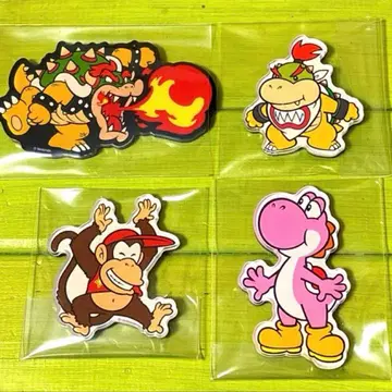 슈퍼 마리오 캐릭터 마그네츠 쿠파 디디콩 핑크 요시
