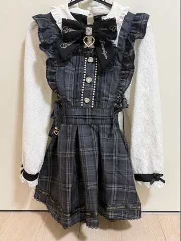 LIZLISA 백 카슈쿨 셋업 (블랙 체크)