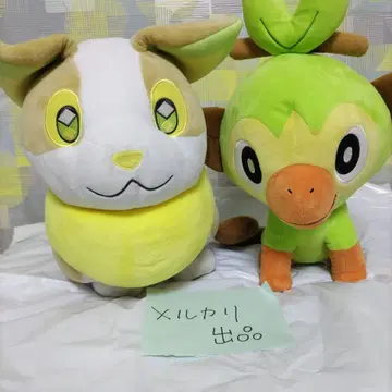 포켓몬 센터 등신대 원바오 원숭이 봉제 인형 2체 세트 정품