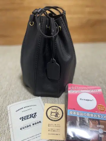 [ 미사용 새상품 ] HERZ 복조리 백 천연 가죽