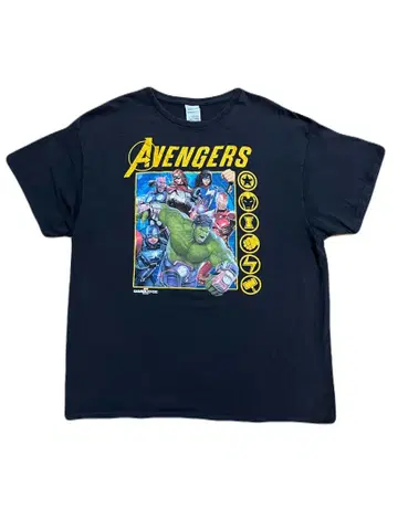 구제 의류 어벤져스 헐크 아이언맨 T셔츠 XL 마블