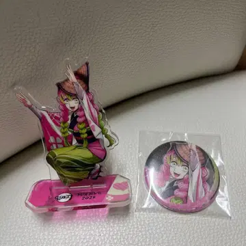 귀멸의 칼날 칸로지 미츠리 아와오도리 아크릴 스탠드, 캔 배지