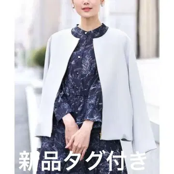 오프온*더블 크로스 노카라 블루종/세탁 가능*L*라이트 그레이