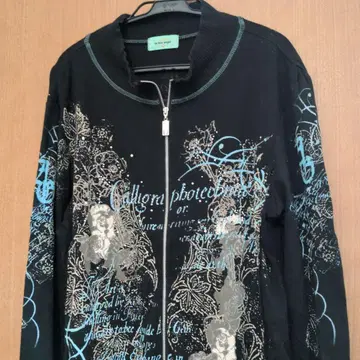 투 더 엔젤 큐빅 지퍼 가디건