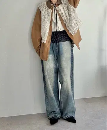 mystic 멀티웨이 레이스 레이어드 자켓