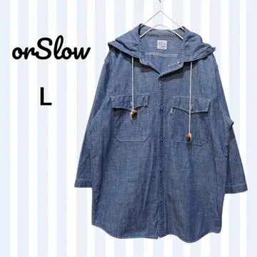 orSlow 오어슬로우 데님 후디 7부 소매 셔츠 일본제 2 새상품급