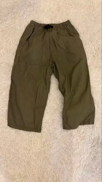 그라미치 팬츠 코튼 x 린넨 sizeS 그린