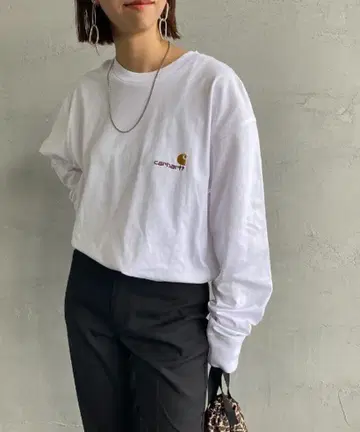 칼하트 롱 T 새상품, 미사용 택 포함 화이트