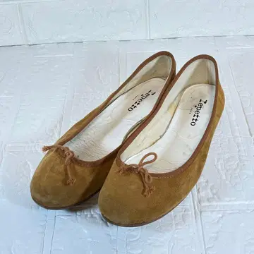 Repetto 레페토 스웨이드 발레 슈즈 카멜 23.5cm