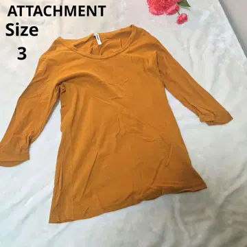 [ 오샤레 ATTACHMENT ] 오렌지 브라운 티셔츠 사이즈 3