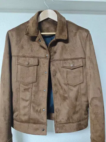 ZARA 페이크 스웨이드 자켓 브라운 M 사이즈