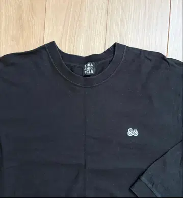 기나시 사이클 롱 T셔츠 L 블랙 원포인트 자수 긴팔 티셔츠