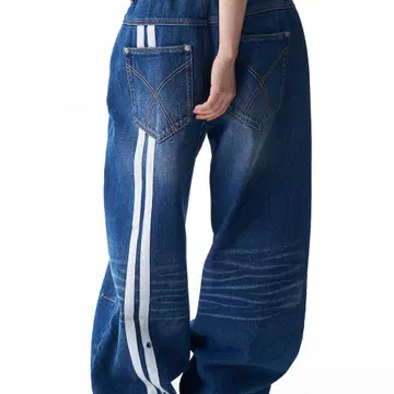 2) 아캄 2-Lined Eyelet Washed Denim Pants | 브랜드 중고거래 플랫폼