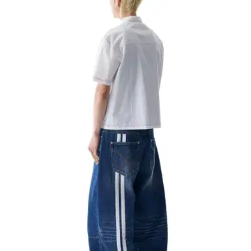 2) 아캄 2-Lined Eyelet Washed Denim Pants | 브랜드 중고거래 플랫폼