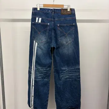 2) 아캄 2-Lined Eyelet Washed Denim Pants | 브랜드 중고거래 플랫폼