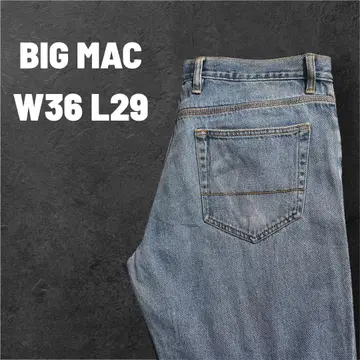BIG MAC 와이드 실루엣 라이트 블루 데님 W36 L29