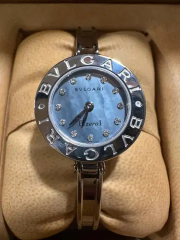 불가리 Bzero1 뱅글 블루 마더펄 다이아몬드 뱅글