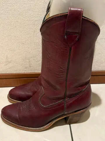 웨스턴 부츠 빈티지 80-90년대 적갈색