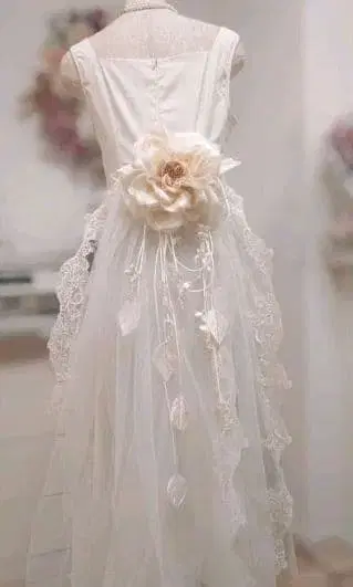 23 고급 실크 백 코사지