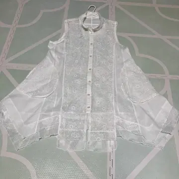 퀸티 꽃무늬 레이스 튜닉