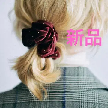 새상품 TRESSE 트레스 브리지트 도트 스크런치