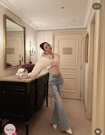 Darich 피코 레이스 하이웨스트 플레어 데님