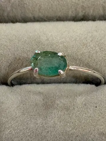 천연 에메랄드 반지