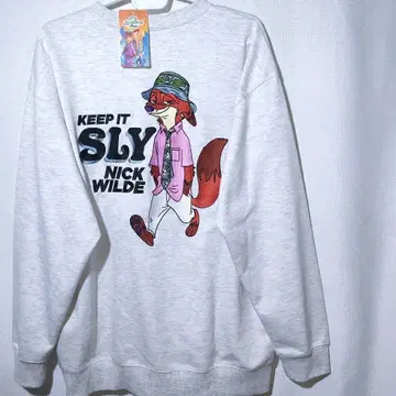 새상품 트레이닝복 XL 닉 와일드 주토피아 디즈니 맨투맨 자수