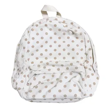 아이보리 베이지 브라운 브라운 도트 도트 백팩 내추럴 모리걸