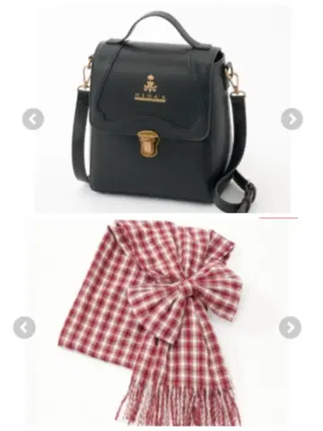 시마무라 아오키 미사코 NINA'S 숄더백 & 리본 머플러