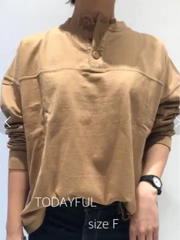 [ size F ] TODAYFUL 헨리넥 티셔츠 오버 사이즈