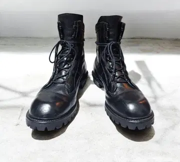 JULIUS Back Zip Boots black Long lace-up