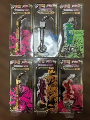 [미개봉 6점] 죠죠 제일복권 제3부 BLACK SIDE G상 스트랩