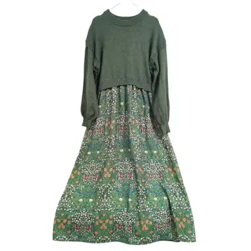 M 인 컴포트 어른 모리스의 세계 화려한 니트 절개 원피스