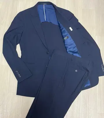 [아오야마 양복] PT-9 남성용 수트 네이비 스트라이프 YA7 사이즈