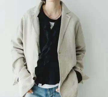 북유럽 생활 잡화점 카구레 프렌치 린넨 테일러드 자켓 M 사이즈