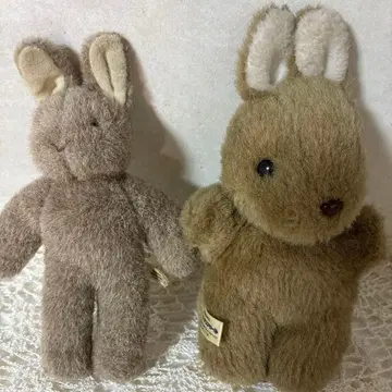 레트로 토끼 봉제 인형 2개 산아로