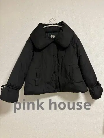 [PINK HOUSE] 소매 리본 포함 블랙 블루종