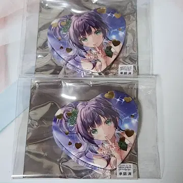 러브 라이브 트레이딩 하트형 캔뱃지 오토노코지 코토미 2개